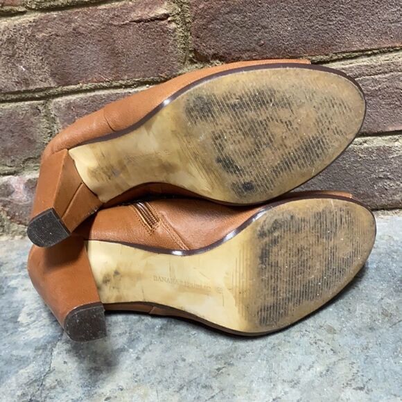Banana Republic Delilah Tan Open Toe Ankle Bootie Size 8.5 - Picture 9 of 15